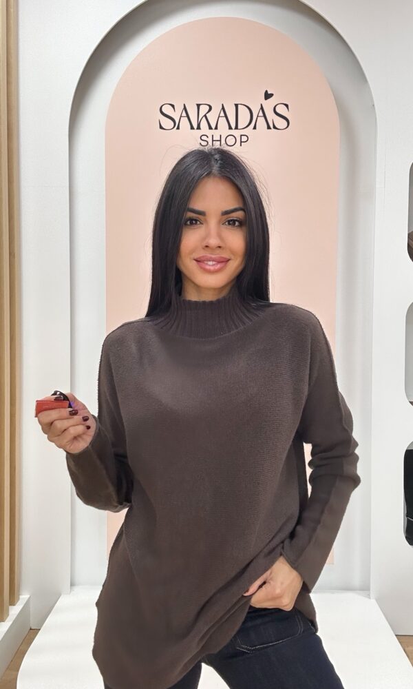 Jersey Cuello Alto Chocolate