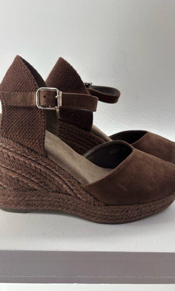 Cuña Alta Moda Marrón