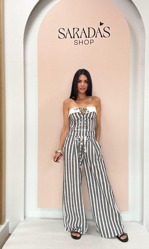 Pantalón Doble Cinturilla Rayas