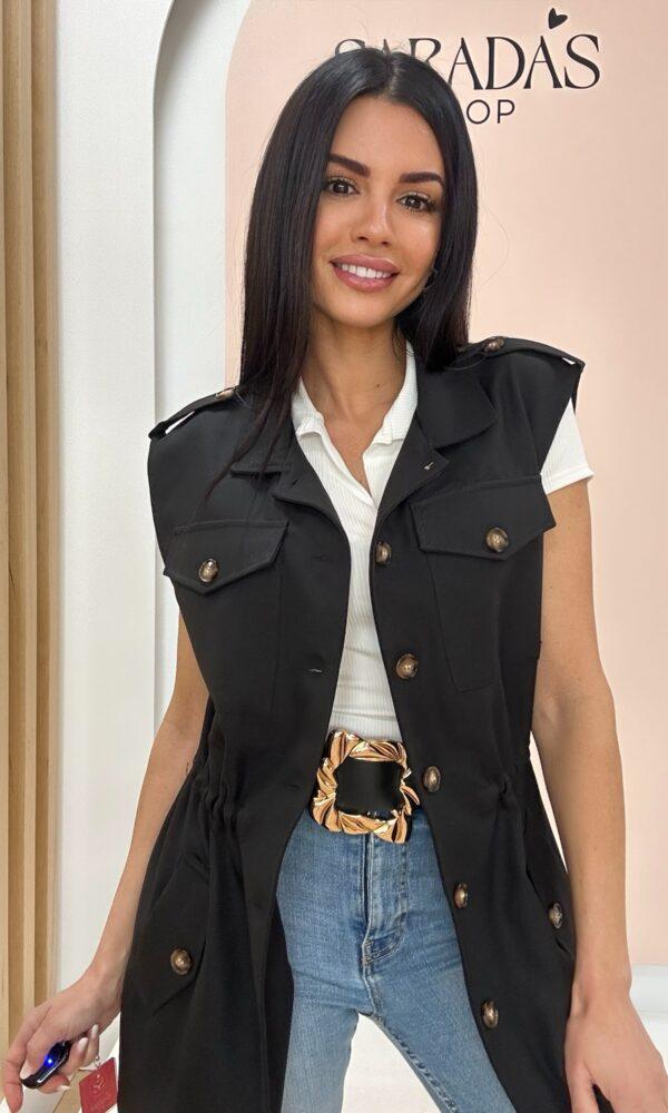 Chaleco Safari Negro