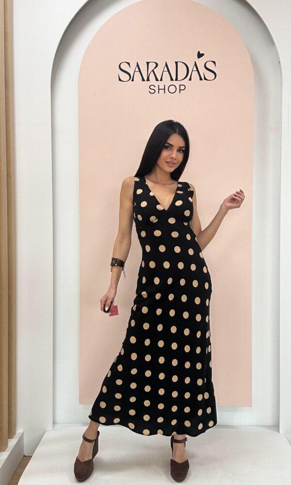 Vestido Negro Lunares