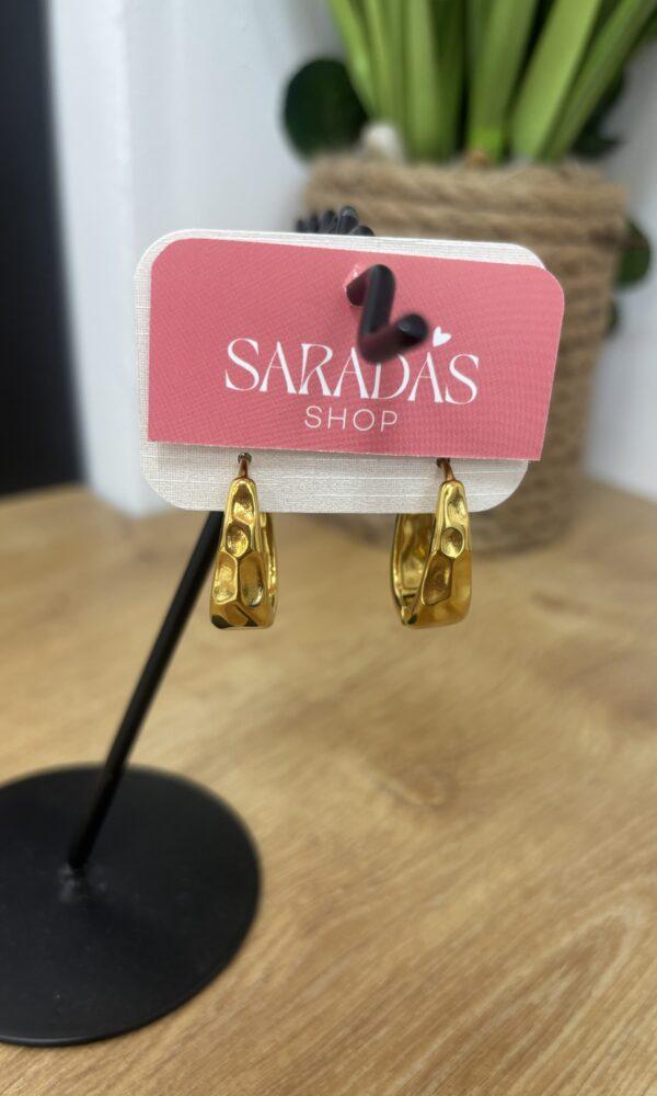 Pendiente Martillado Dorado