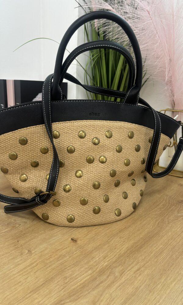 Bolso Rafia Tachuelas
