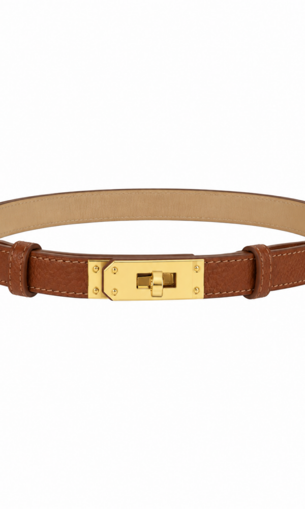 Cinturón Piel "H" Camel