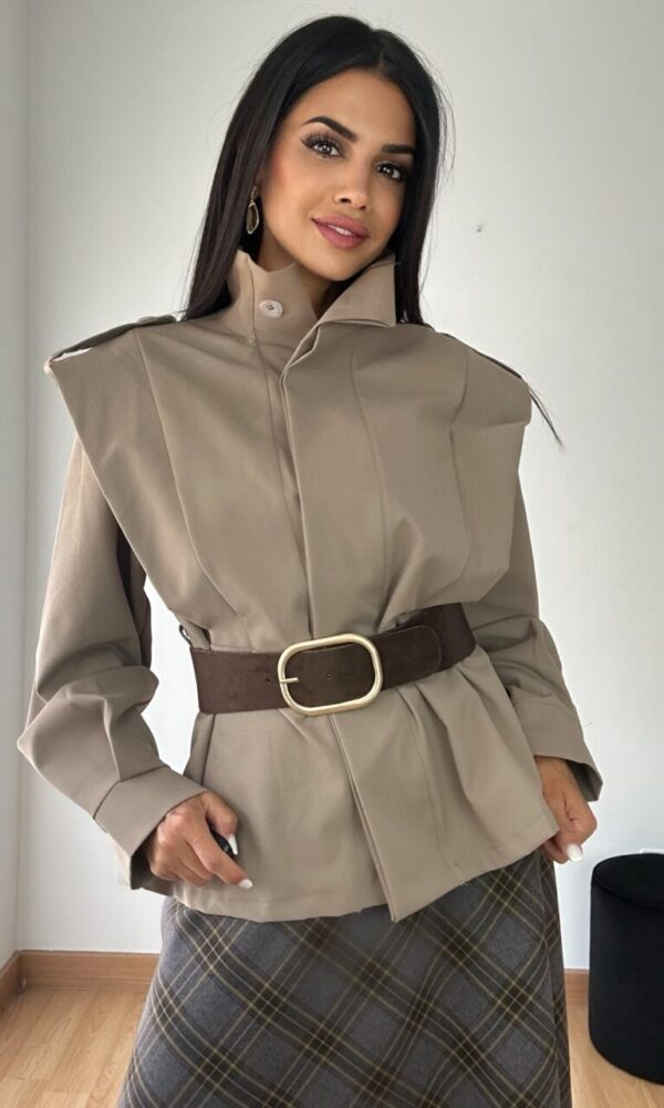 Trench Corta Taupe