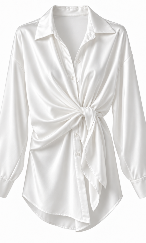 Camisa Satinada Nudo