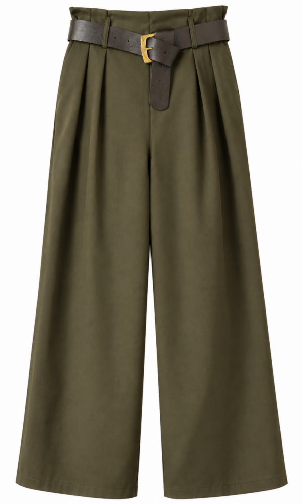Pantalón Estructurado Oliva